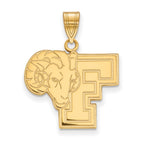 10k Gold LogoArt Fordham University Ram Large Pendant