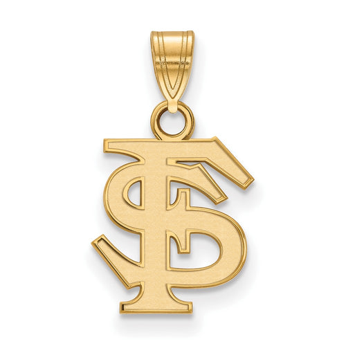 10k Gold LogoArt Florida State University F-S Small Pendant