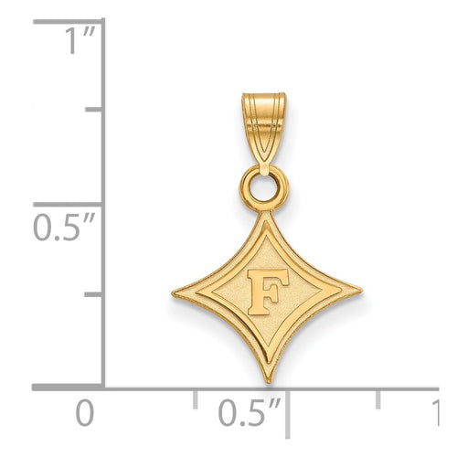 10k Gold LogoArt Furman University Small Pendant