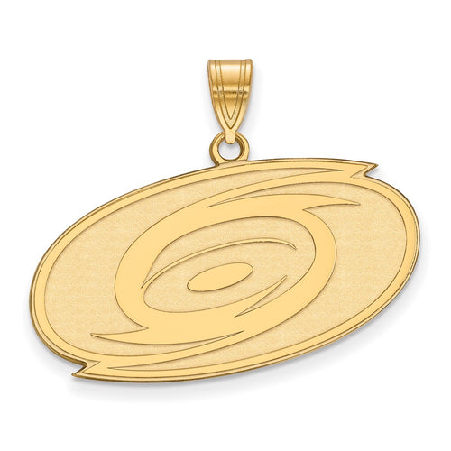 10k Gold NHL LogoArt Carolina Hurricanes Large Pendant