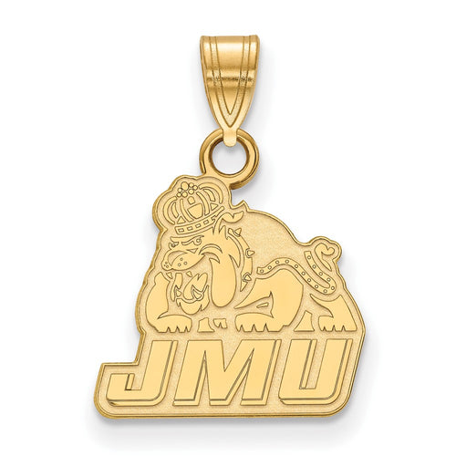 10k Gold LogoArt James Madison University Small Pendant