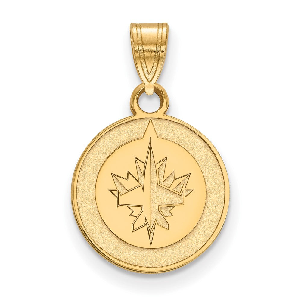14k Gold NHL LogoArt Winnipeg Jets Small Pendant