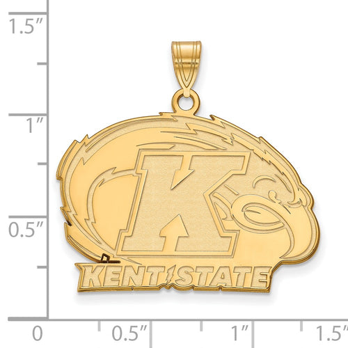 10k Gold LogoArt Kent State University Large Pendant