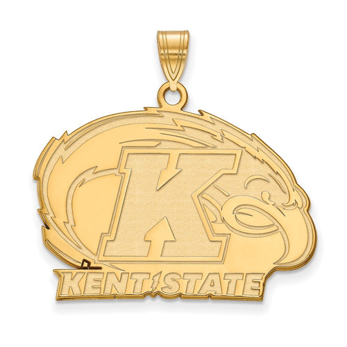 10k Gold LogoArt Kent State University Large Pendant