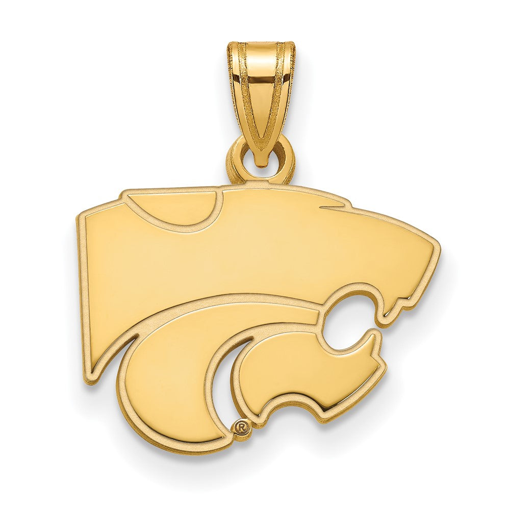 14k Gold LogoArt Kansas State University Wildcat Small Pendant