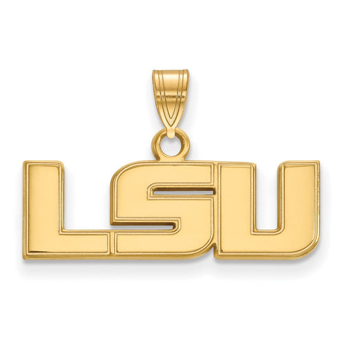 10k Gold LogoArt Louisiana State University L-S-U Small Pendant