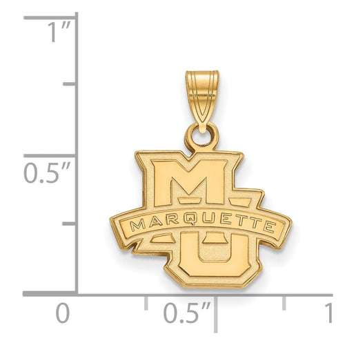 10k Gold LogoArt Marquette University Small Pendant
