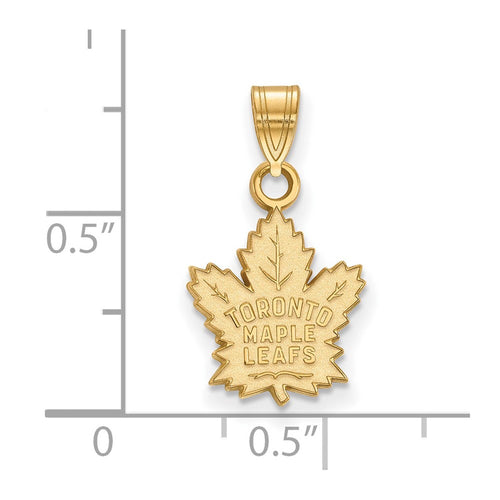 10k Gold NHL LogoArt Toronto Maple Leafs Small Pendant