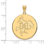 10k Gold LogoArt McNeese State University Extra Large Disc Pendant