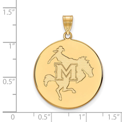 10k Gold LogoArt McNeese State University Extra Large Disc Pendant