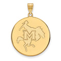 14k Gold LogoArt McNeese State University Extra Large Disc Pendant