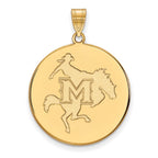 10k Gold LogoArt McNeese State University Extra Large Disc Pendant