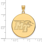 10k Gold LogoArt Middle Tennessee State University M-T Extra Large Disc Pendant
