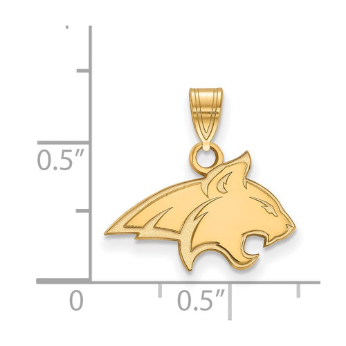 10k Gold LogoArt Montana State University Bobcat Small Pendant