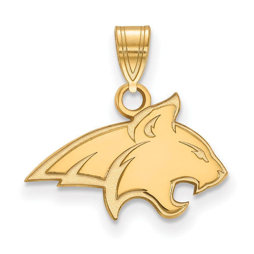 10k Gold LogoArt Montana State University Bobcat Small Pendant