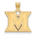 14k Gold LogoArt Miami University Ohio Letter M Small Pendant