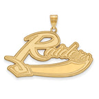10k Gold LogoArt Mt Union College Raiders Extra Large Pendant