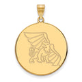 Sterling Silver Gold-plated LogoArt Missouri Western State University Griffon Extra Large Disc Pendant