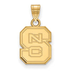 10k Gold LogoArt North Carolina State University N-C-S Small Pendant