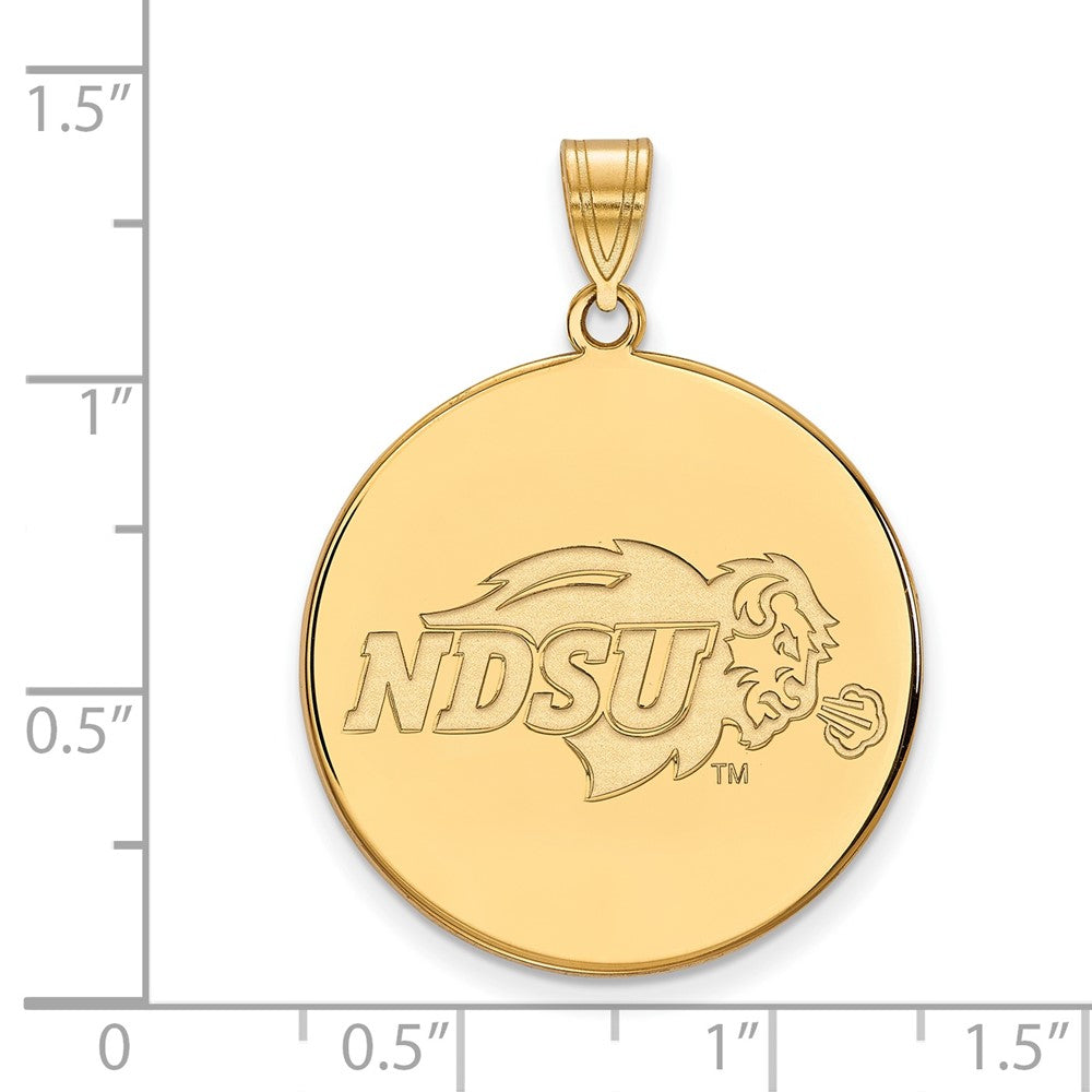 14k Gold LogoArt North Dakota State University Extra Large Disc Pendant