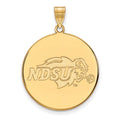 14k Gold LogoArt North Dakota State University Extra Large Disc Pendant
