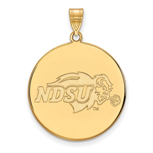 10k Gold LogoArt North Dakota State University Extra Large Disc Pendant