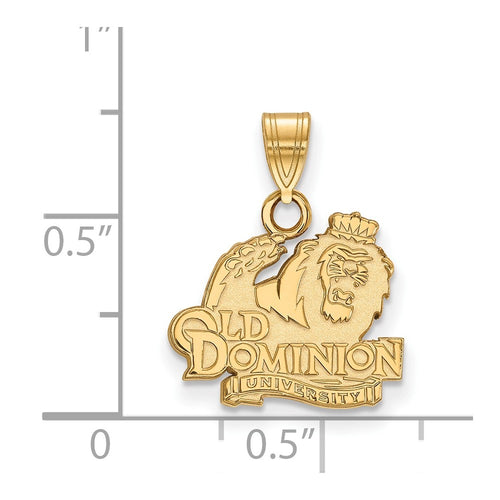 10k Gold LogoArt Old Dominion University Small Pendant
