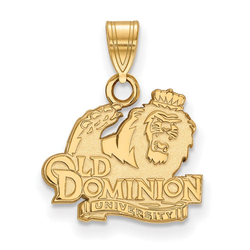 10k Gold LogoArt Old Dominion University Small Pendant
