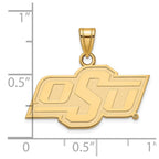 10k Gold LogoArt Oklahoma State University O-S-U Small Pendant