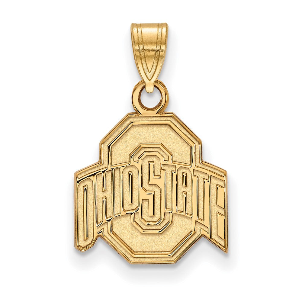 Sterling Silver Gold-plated LogoArt The Ohio State University Small Pendant