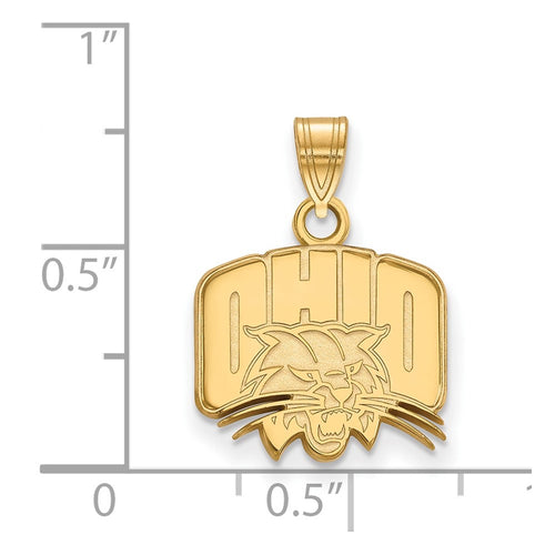 10k Gold LogoArt Ohio University Small Pendant