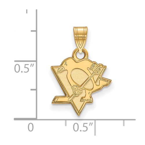 10k Gold NHL LogoArt Pittsburgh Penguins Small Pendant