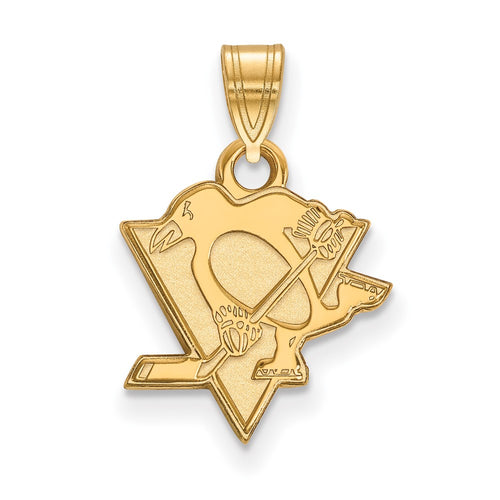 10k Gold NHL LogoArt Pittsburgh Penguins Small Pendant