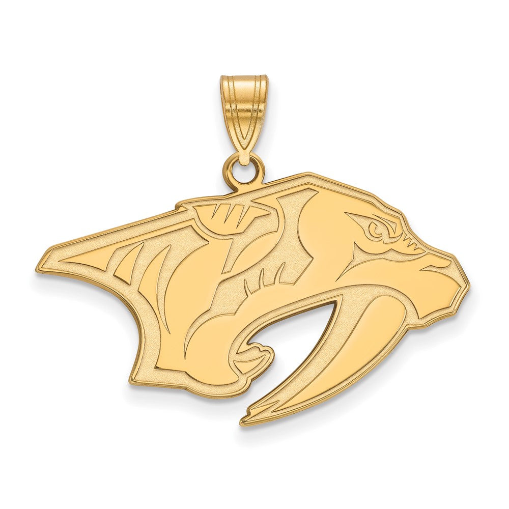 14k Gold NHL LogoArt Nashville Predators Large Pendant
