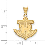 10k Gold LogoArt Rollins College Anchor Large Pendant
