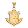 Sterling Silver Gold-plated LogoArt Rollins College Anchor Large Pendant