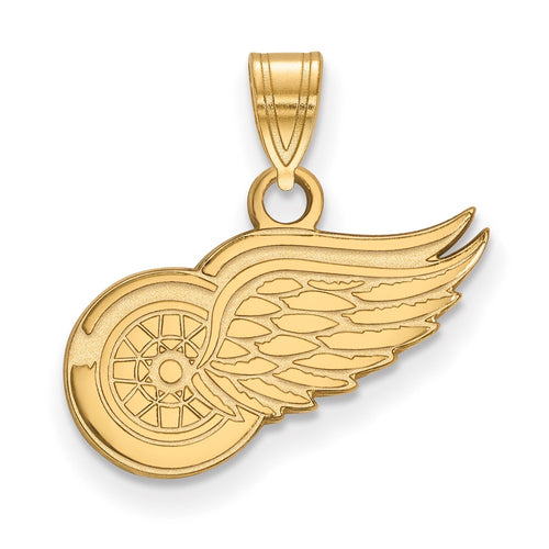 10k Gold NHL LogoArt Detroit Red Wings Small Pendant