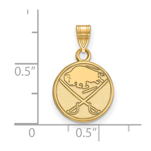 10k Gold NHL LogoArt Buffalo Sabres Small Pendant