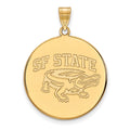 14k Gold LogoArt San Francisco State University Extra Large Disc Pendant