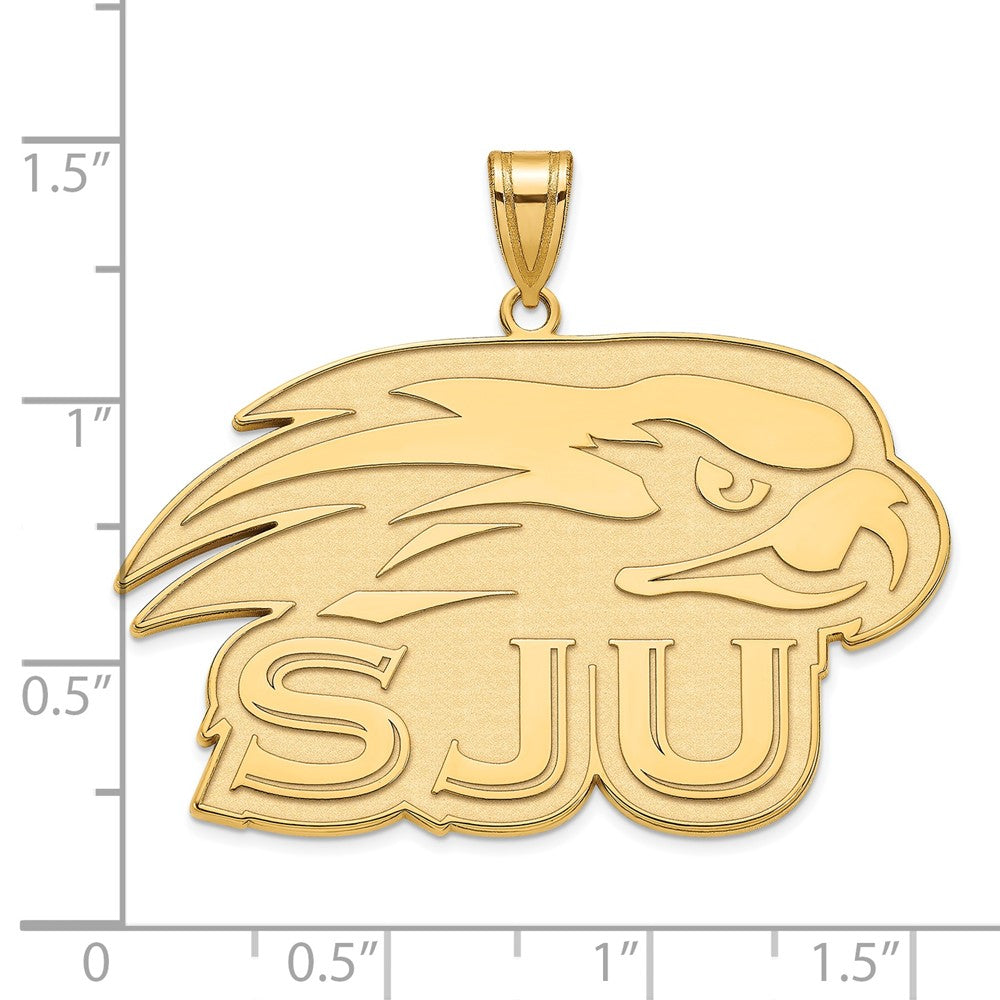 10k Gold LogoArt St Joseph's University Hawks Extra Large Pendant