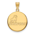Sterling Silver Gold-plated LogoArt Samford University Large Disc Pendant