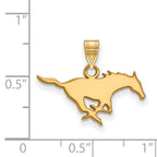 10k Gold LogoArt Southern Methodist University Mustang Small Pendant