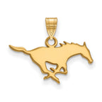 10k Gold LogoArt Southern Methodist University Mustang Small Pendant