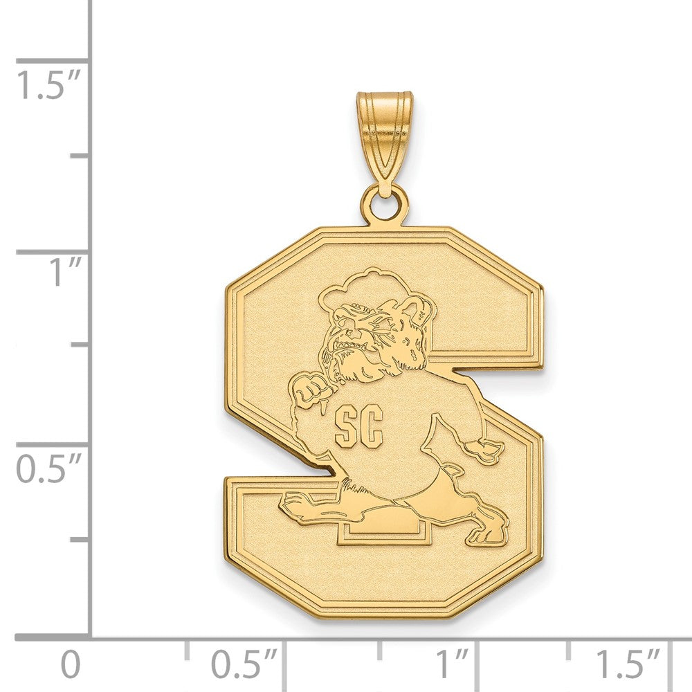 Sterling Silver Gold-plated LogoArt South Carolina State University Extra Large Pendant