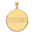 10k Gold LogoArt Transylvania University Extra Large Disc Pendant
