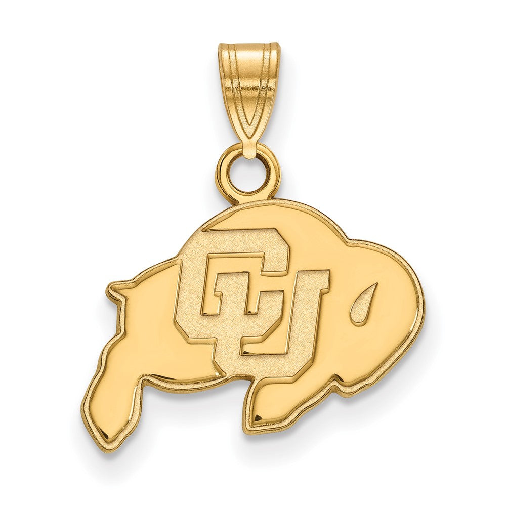 14k Gold LogoArt University of Colorado Buffalo Small Pendant