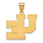10k Gold LogoArt University of Evansville Purple Aces Large Pendant