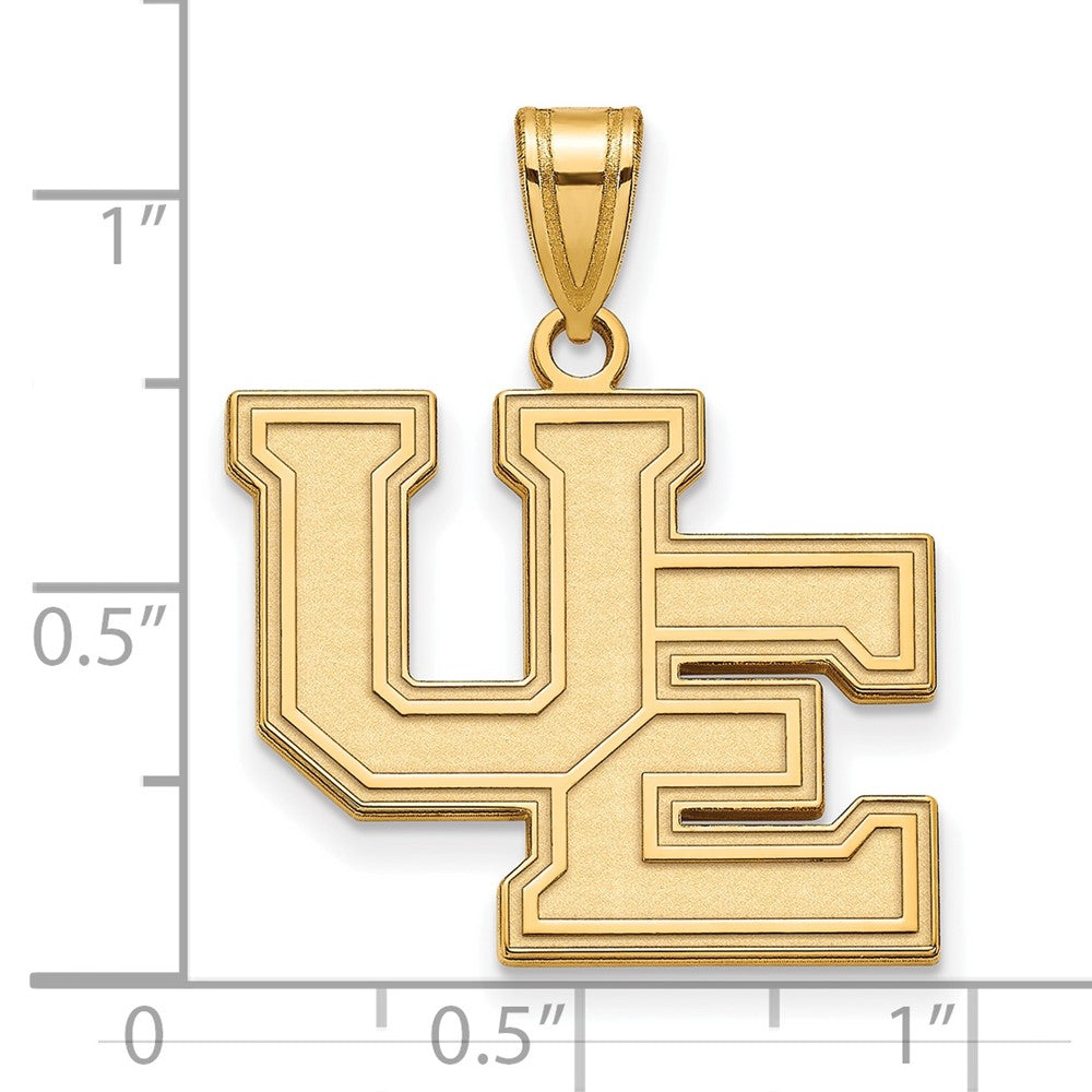 10k Gold LogoArt University of Evansville Purple Aces Large Pendant