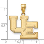10k Gold LogoArt University of Evansville Purple Aces Large Pendant