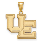 10k Gold LogoArt University of Evansville Purple Aces Large Pendant